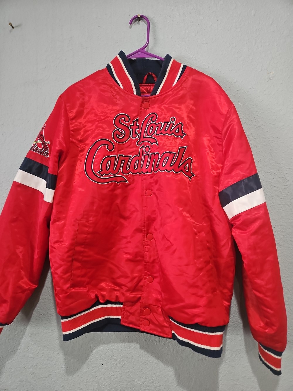 STARTER Red St. Louis Cardinals Satin Jacket